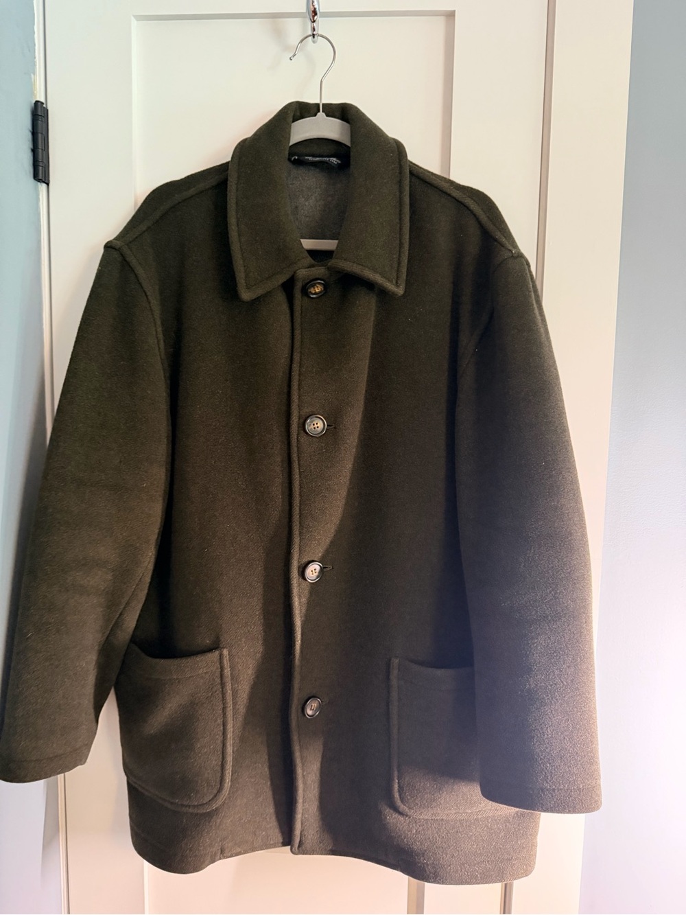 Brooks Brothers Dark Olive Wool Coat